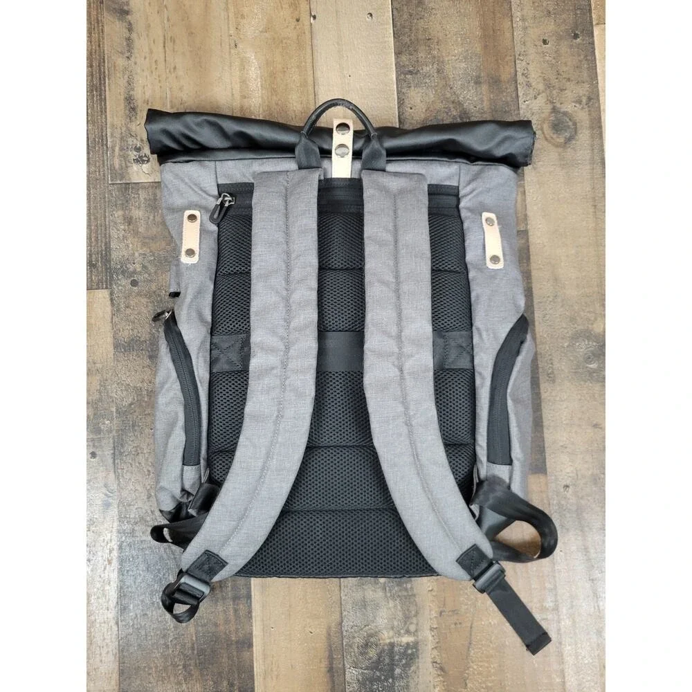 NWT Tocode Laptop BackPack Roll Top‎ USB Anti Theft DaypackWater Repellent Gray